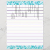 Papier Ustensiles de cuisine rétro à chevron zigzag (Dos)