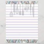 Papier Ustensiles de cuisine rétro à chevron zigzag (Devant)