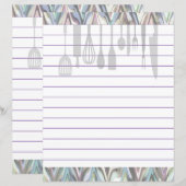 Papier Ustensiles de cuisine rétro Zigzag Chevron (Devant / Derrière)