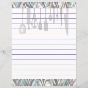Papier Ustensiles de cuisine rétro Zigzag Chevron