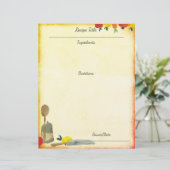 Papier ustensiles de légumes de fruits recette en-tête (Debout devant)