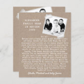 Papier Vacances Photo Rustique Année En Revue Kraft Look (Devant / Derrière)