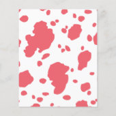 Papier Vache rose jolie vache invitation budgétaire (Dos)