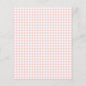 Papier Vache sacrée rose gingham floral message de capsul (Dos)