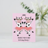 Papier Vaches dansantes mignonnes et amusantes - annivers (Debout devant)