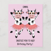 Papier Vaches dansantes mignonnes et amusantes - annivers (Devant)