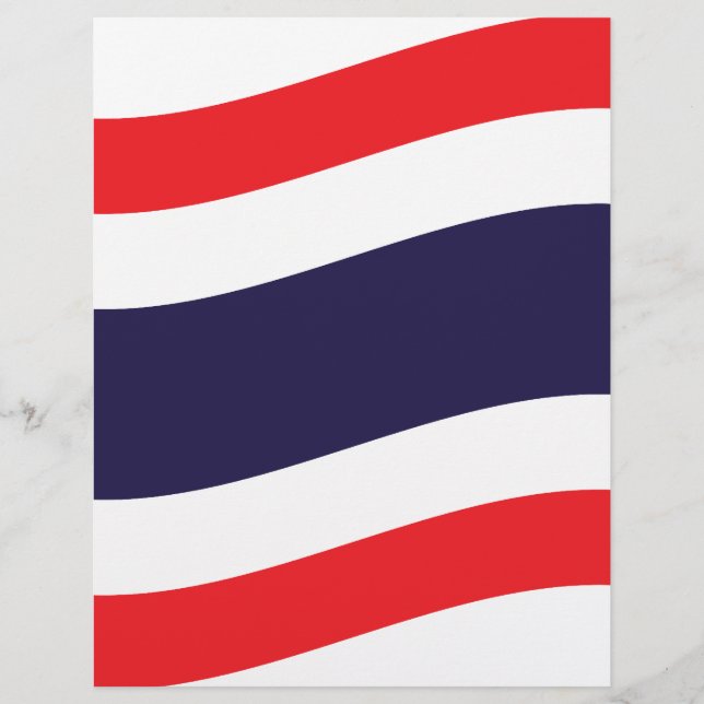 Papier Vague du drapeau thaïlandais (Devant)