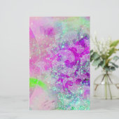 Papier VAGUES ABSTRAITES, Bleu Turquoise, Mariage rose vi (Debout devant)