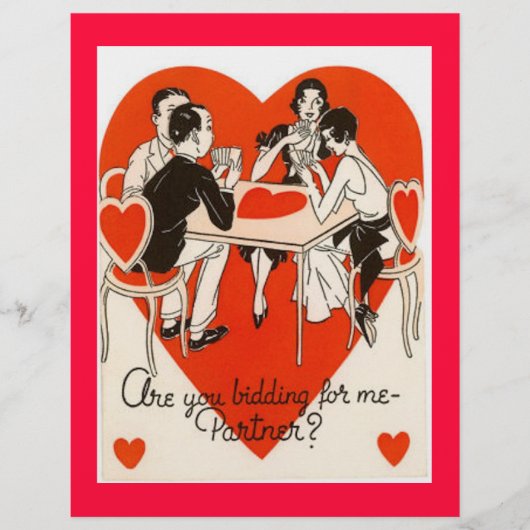Papier Valentine Bridge Jeu personnalisable (Devant)