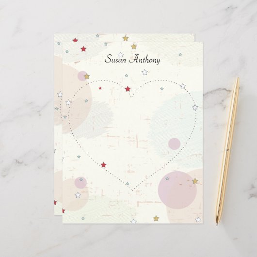 Papier Valentine Stars Stationnaires Carrosserie (Devant/Arrière en situation)