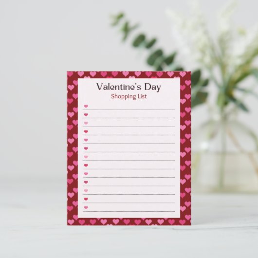 Papier Valentine's Day Notepad (Debout devant)