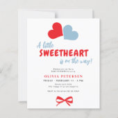 Papier Valentines hearts boy baby shower invitation (Devant)