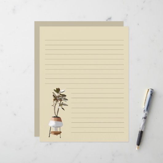 Papier van de soort gebruikt bij de boomstructuur (Voorkant / Achterkant in situ)