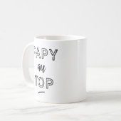 Papier van de top koffiemok (Voorkant links)