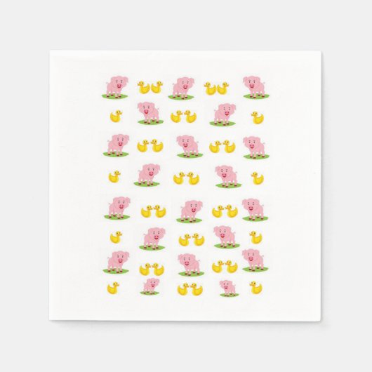 Papier van Napkin Ducks Servet (Voorkant)