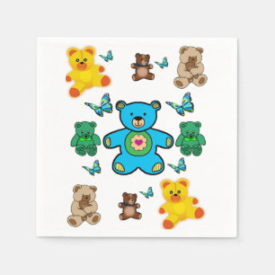 Papier van Napkin teddy Servetten