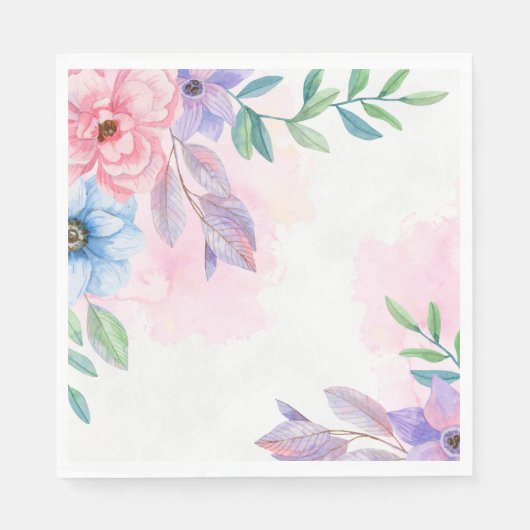 Papier van Napkins-Floral Servet (Voorkant)