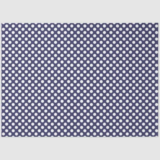 Papier van Navy Blue en White Polka Dot (Voorkant)