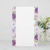 Papier van Paars Rozen (Staand voorkant)