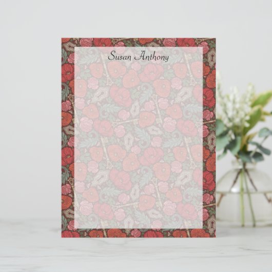 Papier Vaporisateur victorien Steampunk Old Lock Clé roug (Debout devant)