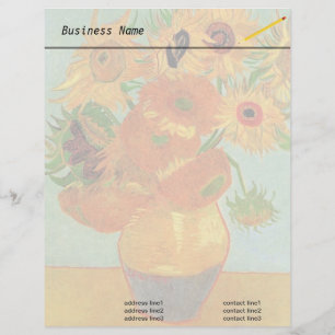 Papier Vase à vie morte avec douze tournesols par Van Gog