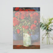 Papier Vase avec des pavots rouges par Vincent van Gogh (Debout devant)