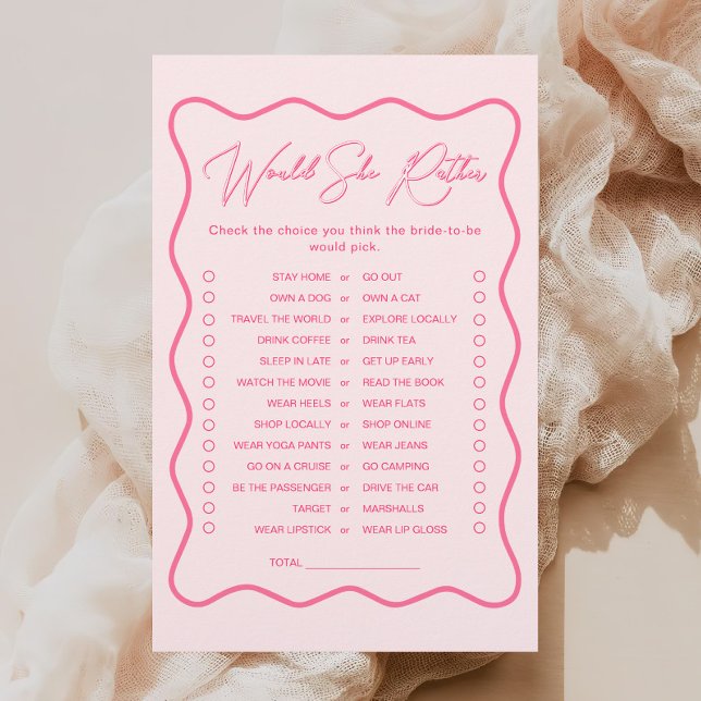 Papier Vave Fête des mariées Rose Voudrait-Elle Plutôt Jo (Créateur téléchargé)