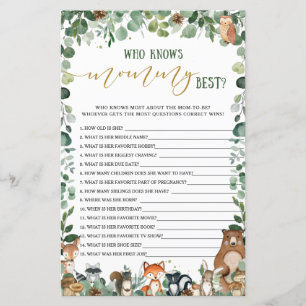 Papier Végétation Animale Woodland Qui Connaît Mommy Meil