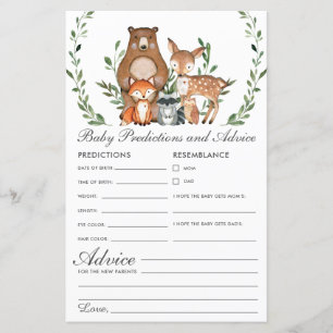 Papier Végétation boisée Bébé Prédictions et conseils Dou