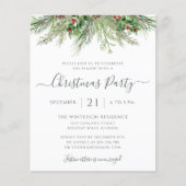 Papier Végétation d'hiver Noël Fête Invitation (Devant)