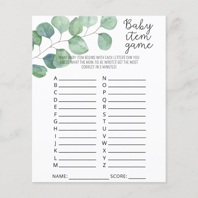 Papier Végétation - Jeu d'article pour bébé. Jeu de Baby  (Devant)