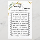 Papier Végétation Préféreraient-ils un jeu de douche bili (Devant)