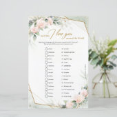 Papier Végétation rose floue Je vous aime partout dans le (Debout devant)