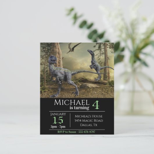 Papier Velociraptor Raptor Dinosaur (Debout devant)