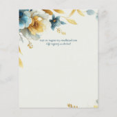 Papier VENTE ! Invitations turquoises de mariage floral (Dos)