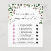 Papier Verdure aquarelle Il a dit, Elle a dit Jeu de douc (Devant)
