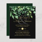 Papier Verdure botanique Budget Faire-part de mariage ver (Devant / Derrière)