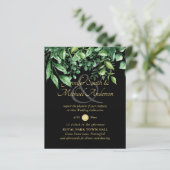 Papier Verdure botanique Budget Faire-part de mariage ver (Debout devant)