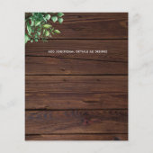 Papier Verdure botanique Budget Faire-part de mariage ver (Dos)