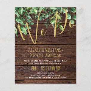 Papier Verdure botanique Budget Faire-part de mariage ver