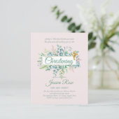 Papier Verdure Christening Invitations Baptême Bautizo Le (Debout devant)
