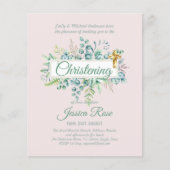 Papier Verdure Christening Invitations Baptême Bautizo Le (Devant)