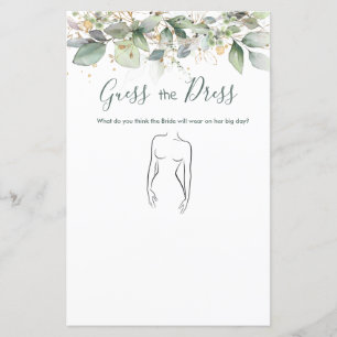 Papier Verdure Devine La Fête des mariées Robe Jeu