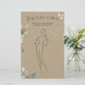 Papier Verdure Devine La Fête des mariées Robe Jeu (Debout devant)