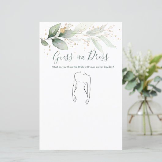 Papier Verdure Devine La Fête des mariées Robe Jeu (Debout devant)