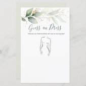 Papier Verdure Devine La Fête des mariées Robe Jeu (Devant / Derrière)