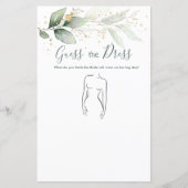 Papier Verdure Devine La Fête des mariées Robe Jeu (Devant)