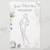 Papier Verdure Devine La Fête des mariées Robe Jeu (Devant)