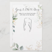 Papier Verdure Devine La Fête des mariées Robe Jeu (Devant / Derrière)