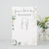 Papier Verdure Devine La Fête des mariées Robe Jeu (Debout devant)